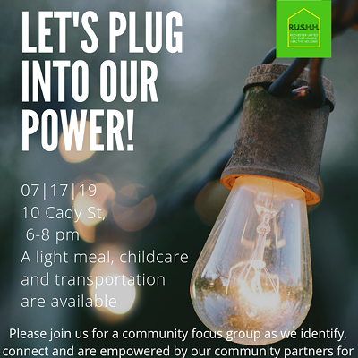 Lets plug into our power! Join us for a community conversation on accessing resources.