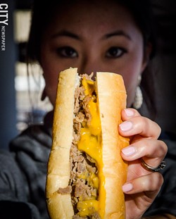 A Philly Steak sandwich from Mac's - PHOTO BY MARK CHAMBERLIN