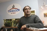 GARY VENTURA - A very friendly greeting: Makhan Singh, one of the owners of Tandoor - of India.
