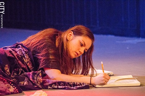 Ashley Malloy in "My Name is Rachel Corrie" - PHOTO BY MARK CHAMBERLIN