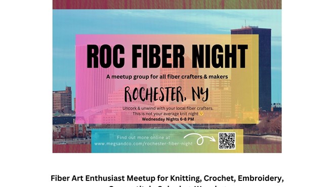 Fiber Art Enthusiast Meetup for Knitting, Crochet, Embroidery, Cross-stitch, Spinning, Weaving   April 3 & 10, 6:00 pm - 8:00 pm