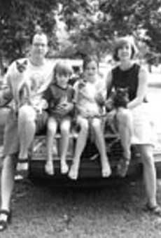 Gambit
    editor Michael Tisserand, wife Tami Hinz, children Miles and Cecelia, and their three cats, who
    escaped from New Orleans before
    Katrina hit.