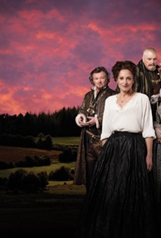 Geraint Wyn Davis, Lucy Peacock, Brian Dennehy, Seana McKenna, and Ben Carlson (left to right) in "Mary Stuart," part of the 2013 Stratford Festival.