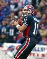 PHOTO BY JEROME DAVIS - He still has a great arm: Drew Bledsoe of the Bills.