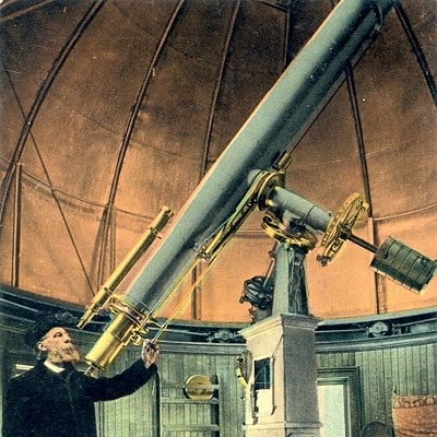 William Brooks in his observatory, Geneva New York