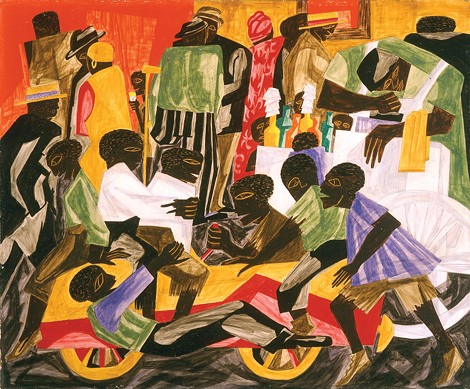 Jacob Lawrence's Summer Street Scene in Harlem, 1948, was acquired by MAG in 1991 under Holcomb. - PHOTO COURTESY THE MEMORIAL ART GALLERY