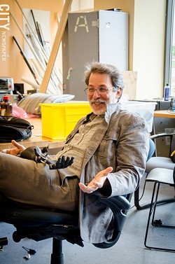 Jon Schull, a scientist at RIT, created e-NABLE, an on-line community for 3D printing enthusiasts to coordinate and create prosthetic hands. - PHOTO BY MARK CHAMBERLIN