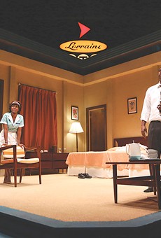 Joniece Abbott-Pratt and Royce
Johnson in a scene from "The Mountaintop," a drama about Martin Luther King
Jr.'s last night.