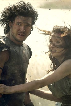 Kit Harington and Emily Browning in “Pompeii.”