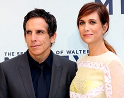 Kristen Wiig (right) with Ben Stiller at the Australian premiere of "The Secret Life of Walter Mitty." - PHOTO BY EVA RINALDI
