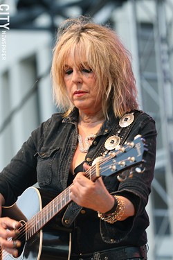 Lucinda Williams played Party in the Park. - PHOTO BY FRANK DE BLASE
