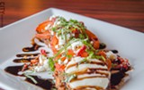 PHOTO BY MARK CHAMBERLIN - Paula’s Eggplant Caprese from Angus House & Lounge in Penfield.