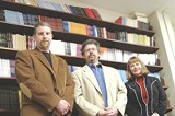 DEE KASZUBA - Peter Conners, Thom Ward, and Nora Jones (left to right) make up the spine of local poetry publisher BOA.