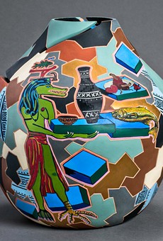 Pottery from "On Fire: The Nancy and Alan Cameros Collection of Southwestern Pottery," currently on view at The Rockwell Museum of Western Art in Corning.