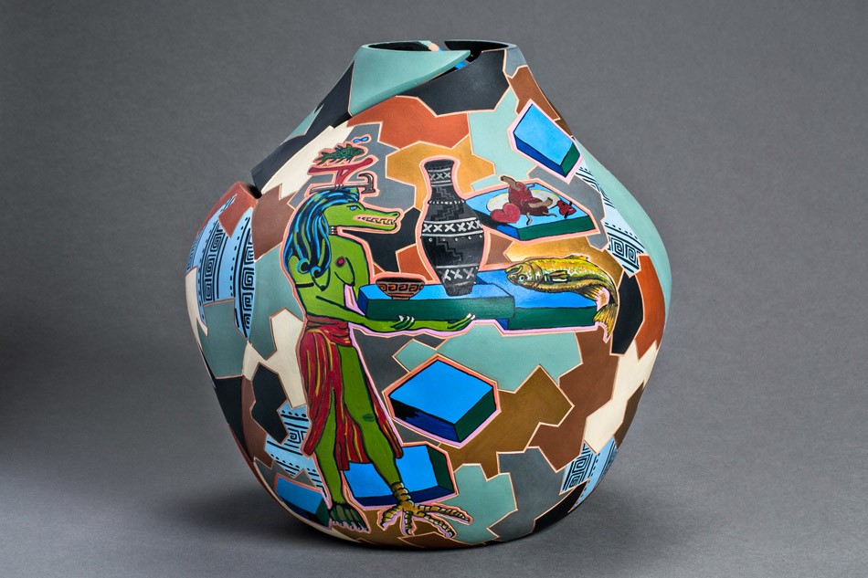 Pottery from "On Fire: The Nancy and Alan Cameros Collection of Southwestern Pottery," currently on view at The Rockwell Museum of Western Art in Corning. - PHOTO PROVIDED