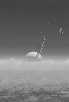 Saturn, as seen from Titan.