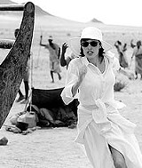 MANDALAY PICTURES - Still a movie star, even in the desert: Angelina Jolie in "Beyond Borders."