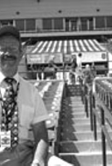 Take a seat: Nick Christakis has ushered at Frontier Field since 1999.