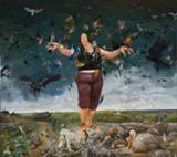 PHOTO PROVIDED - “The Flying Lesson,” by Joy Adams, is part of “Mad Sally with Things on Strings,” currently on view at Axom Gallery.