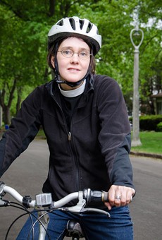 The Rev. Ruth Ferguson of Christ Church says that by biking more, she could set an example for members of her congregation.
