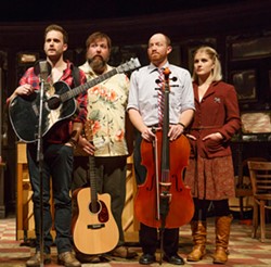 The touring cast of "Once" (Harrington  is second from left). - PHOTO BY JOAN MARCUS