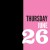 Thursday, June 26 - Schedule
