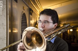 Trombonist Ben Aronson, a doctoral student at Eastman will also perform with the Great Lakes Wind Symphony. - PHOTO BY MARK CHAMBERLIN
