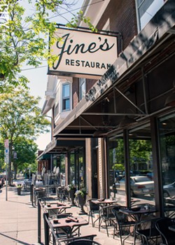 Jines's outdoor seating at Park and Berkeley offers some of the best dining-and-people-watching in the city. - PHOTO BY RENÉE HEININGER