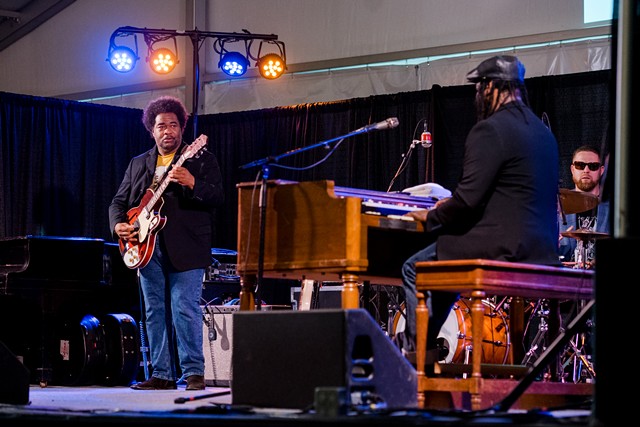 The Delvon Lamarr  Organ Trio played it good 'n' hot at the Squeezers Stage on Monday, June 24, as part of the 2019 CGI Rochester International Jazz Festival. - PHOTO BY JOSH SAUNDERS