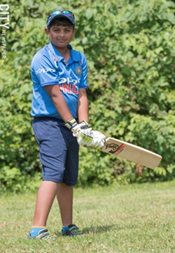 Third-grader  Arjun Savudu plays both cricket - and baseball. - PHOTO BY JACOB WALSH