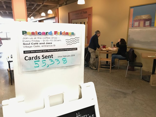 In January 2020, Postcard Fridays organizers estimated volunteers had written more than 55,000 postcards to voters, lawmakers, and other elected officials since the endeavor launched in February 2017. - PHOTO BY DAVID ANDREATTA