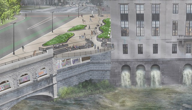 A new terrace will be built alongside the Rundel building. - ILLUSTRATION COURTESY OF THE CITY OF ROCHESTER