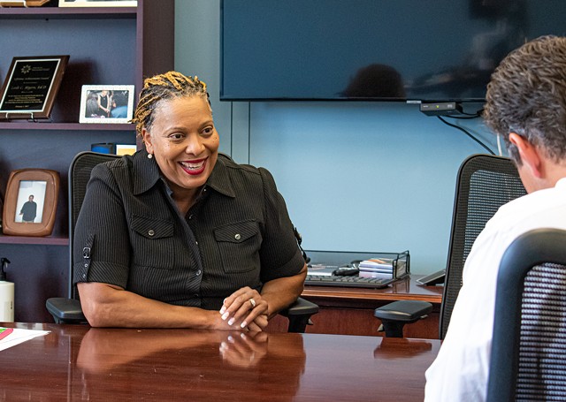 Rochester Superintendent Lesli Myers-Small in her office at the RCSD. - PHOTO BY JACOB WALSH