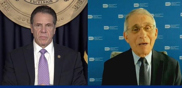 Gov. Andrew Cuomo and Dr. Anthony Fauci during a video news conference on Monday, Dec. 7, 2020. - PROVIDED BY THE OFFICE OF THE GOVERNOR