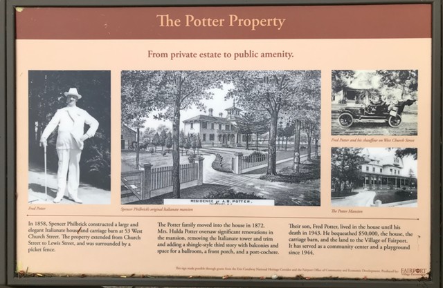 A plaque detailing the history of the Potter House stands out front of the residence. - PHOTO BY DAVID ANDREATTA