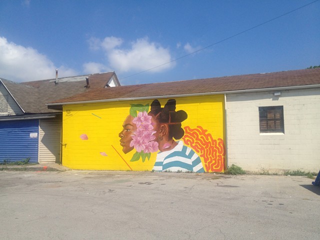 An untitled 2015 mural by Brittany Williams on Joseph Avenue. - FILE PHOTO