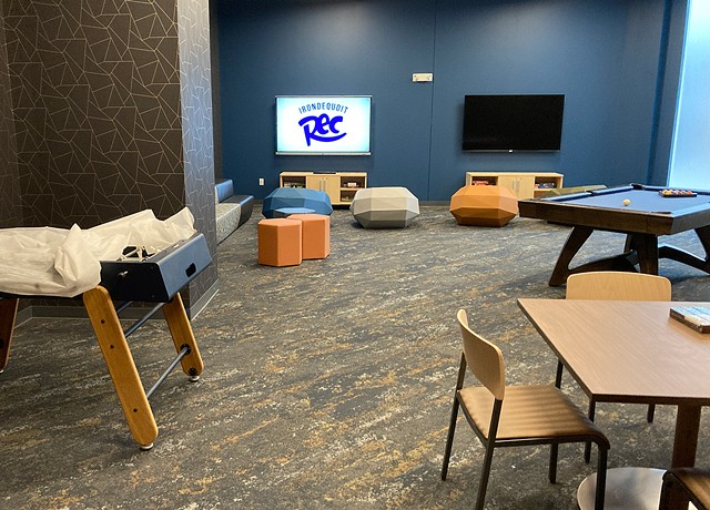 A game room is among the features of the new Irondequoit Community Center. - PHOTO BY JEREMY MOULE