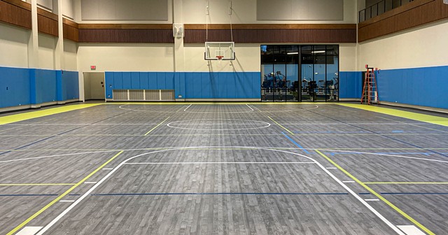 The new Irondequoit Community Center's basketball court. - PHOTO BY JEREMY MOULE
