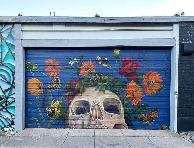 Richmond, Virginia-based artist Nico Cathcart painted "Cosmos," part of a series of murals about the human impact on the natural environment, in 2021 for Wall\Therapy. - PHOTO BY QUAJAY DONNELL