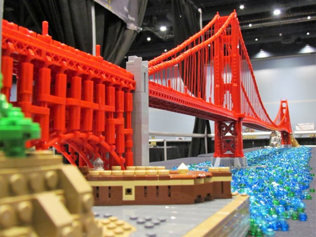 Rocco Buttliere's LEGO recreation of the Golden Gate Bridge. - PHOTO PROVIDED BY BRICKUNIVERSE