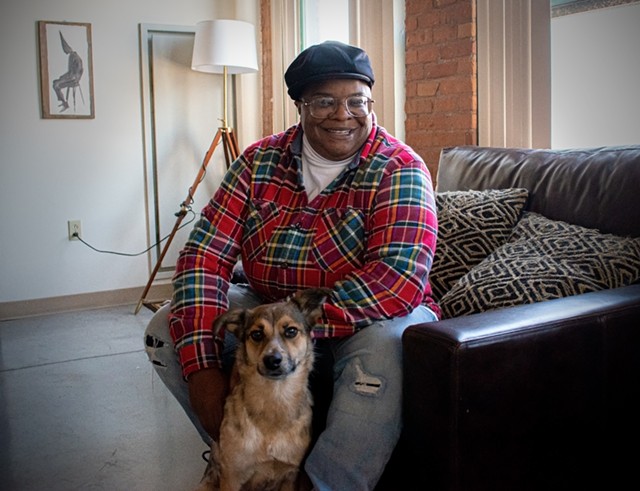 Sara Rosenfeld, pictured with her dog, Cypress, has worked at gay bars in Rochester and San Francisco, and says that many of the spots have closed for both financial and cultural reasons. - PHOTO BY JACOB WALSH