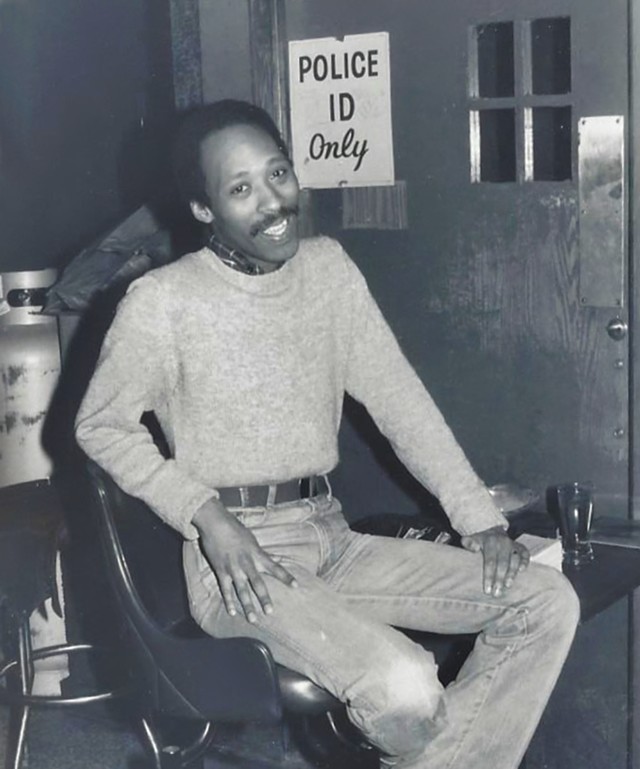 Bernie Brown working the door at Jim's in 1978. The pub, at 123 North St., was one of the few gay bars in Rochester before 1975. - PHOTO COURTESY OF BILL HALL