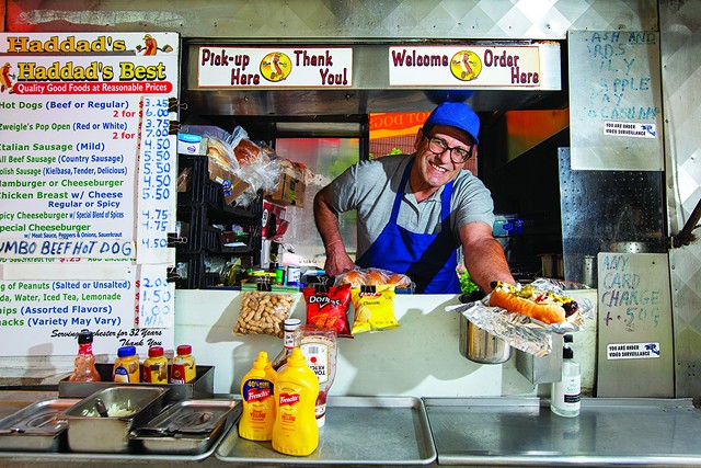 George Haddad, of "Haddad's Best" hot dog stand at Exchange Boulevard and State Street, has been a fixture in downtown Rochester since 1988. - PHOTO BY LAUREN PETRACCA