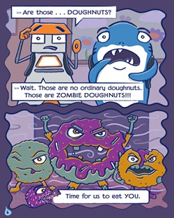 A page from "Zombie Doughnuts Attack!" - IMAGE PROVIDED