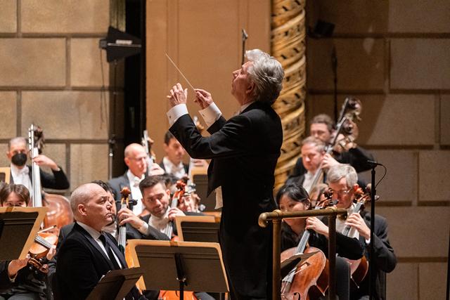 RPO Music Director Andreas Delfs leads the orchestra during Brahms's "A German Requiem." - PHOTO BY TYLER CERVINI