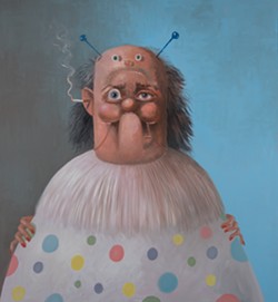 The painting that launched 1,000 gripes: "The Clown" by George Condo. - IMAGE COURTESY THE MEMORIAL ART GALLERY