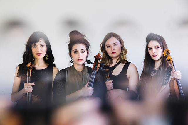 ATLYS is (left to right) violist Rita Andrade, cellist Genevieve Tabby, and violinists Jinty McTavish and Sabrina Tabby. - PHOTO BY AZUREE WIITALA