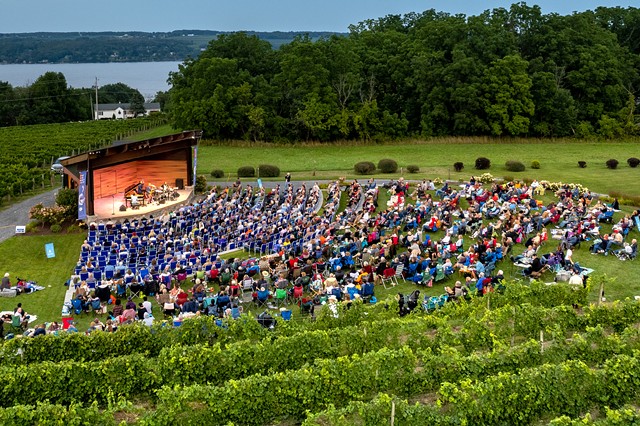 Skaneateles Festival concertgoers take in a performance at Robinson Pavilion at Anyela's Vineyards. - PHOTO PROVIDED