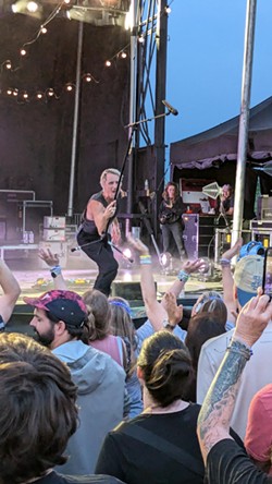 The Head and the Heart's guitarist-singer Matt Gervais leads some audience participation at Beak & Skiff. - PHOTO BY DANIEL J. KUSHNER