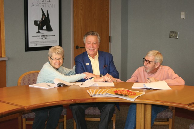 Silverstein with Bill and Mary Anna Towler in 2019, when WXXI acquired CITY Newspaper. - WXXI NEWS.